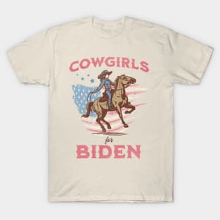 Cowgirls for Biden Western Retro Rodeo T-Shirt